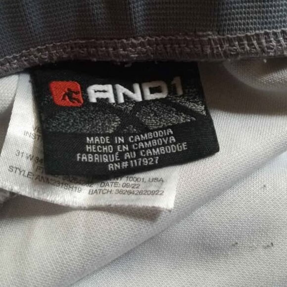 And1 basketball shorts size L black camo with pockets walking gym comfortable - Picture 2 of 6